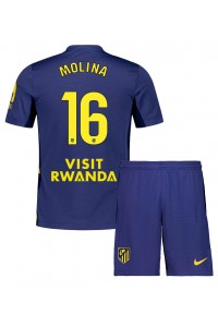 Fotbalové Dres Atletico Madrid Nahuel Molina #16 Dětské Venkovní Oblečení 2025-26 Krátký Rukáv (+ trenýrky)